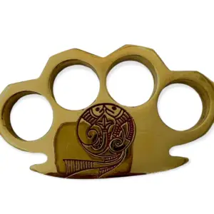 Engraved Viking Brass Knuckles